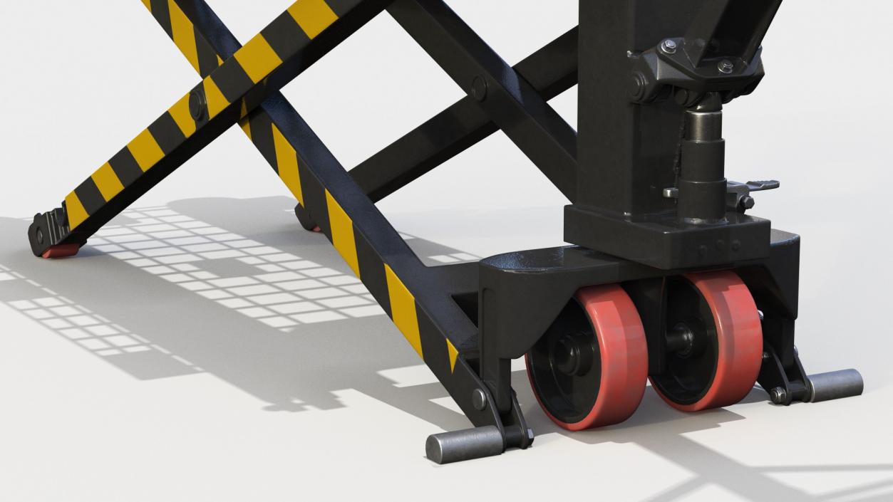 3D Scissor Pallet Truck with Plastic Tray model