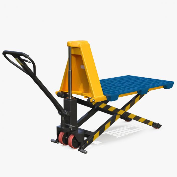 3D Scissor Pallet Truck with Plastic Tray model