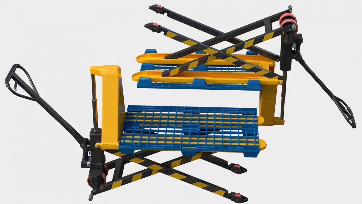 3D Scissor Pallet Truck with Plastic Tray model