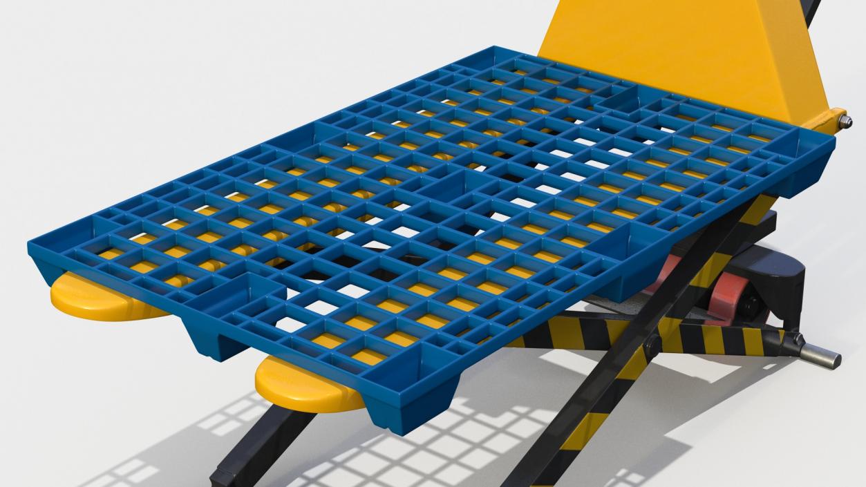 3D Scissor Pallet Truck with Plastic Tray model