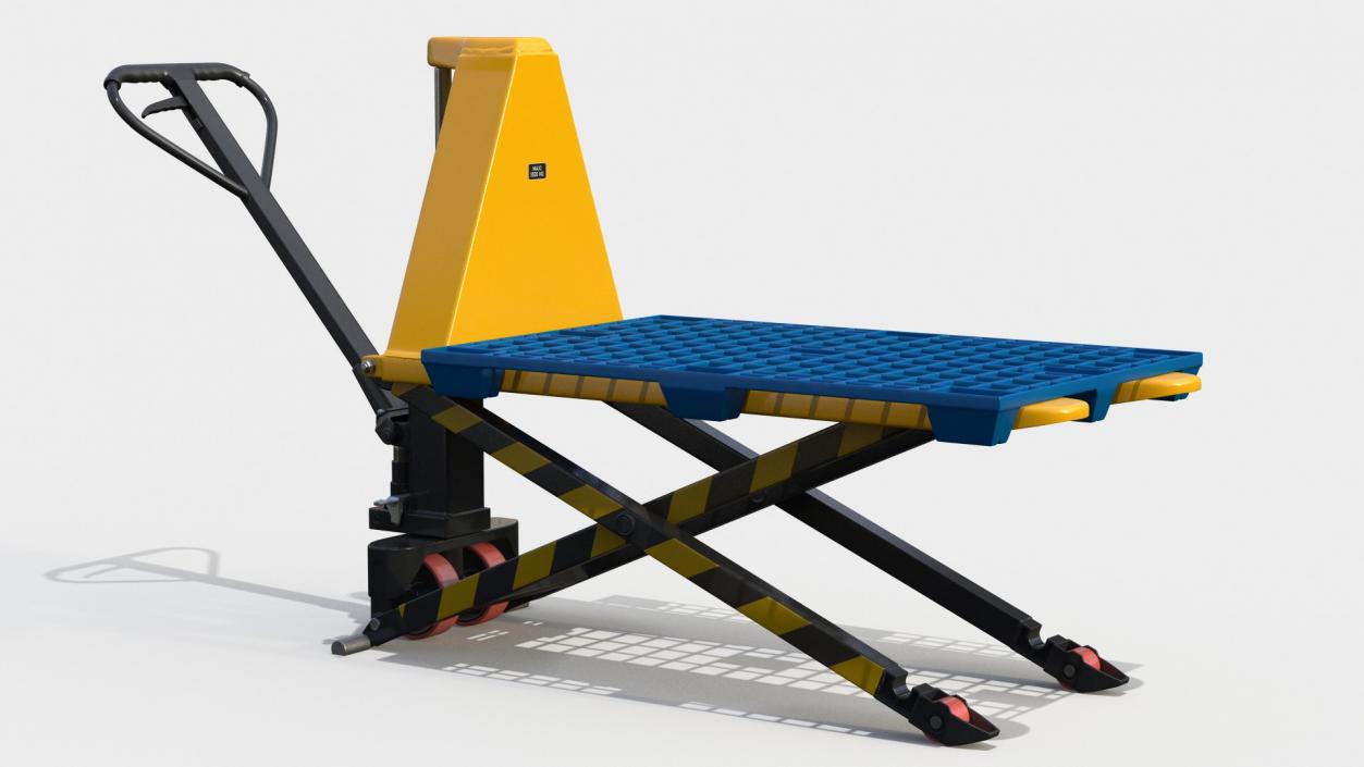 3D Scissor Pallet Truck with Plastic Tray model