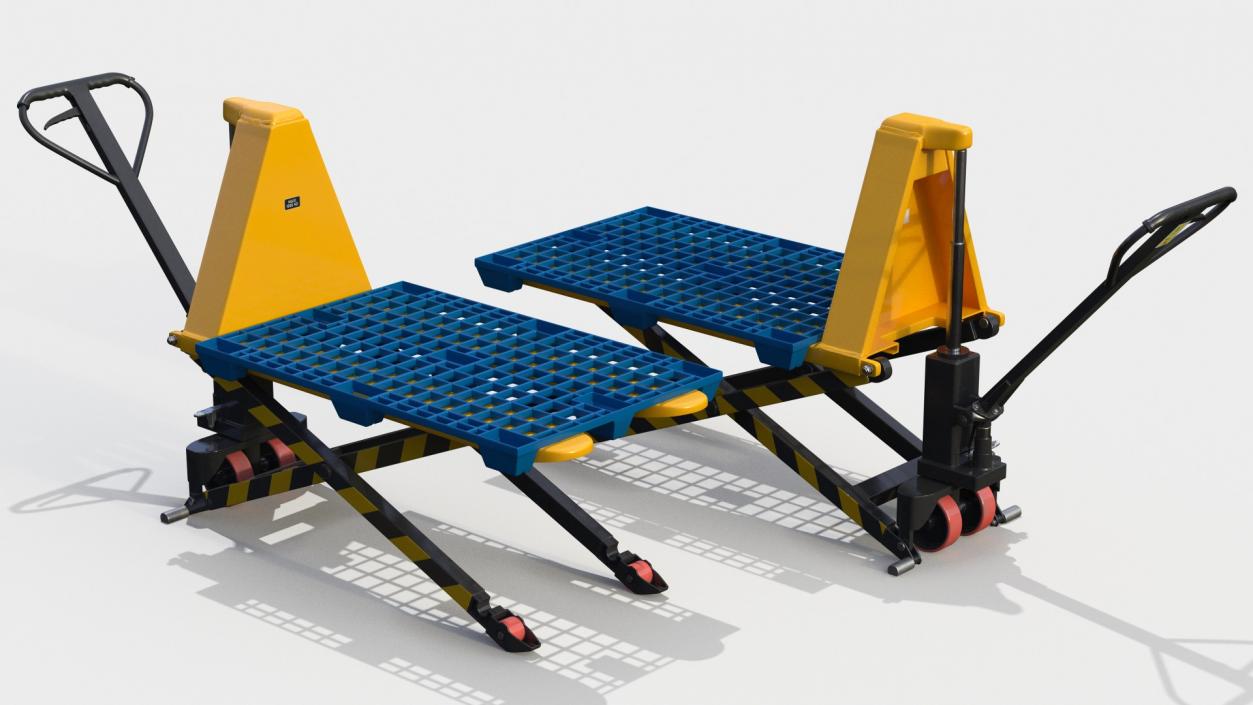 3D Scissor Pallet Truck with Plastic Tray model