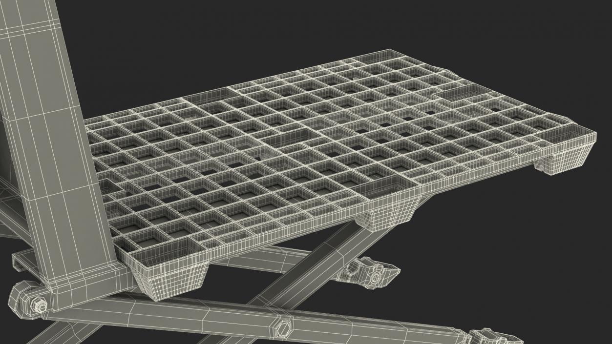 3D Scissor Pallet Truck with Plastic Tray model