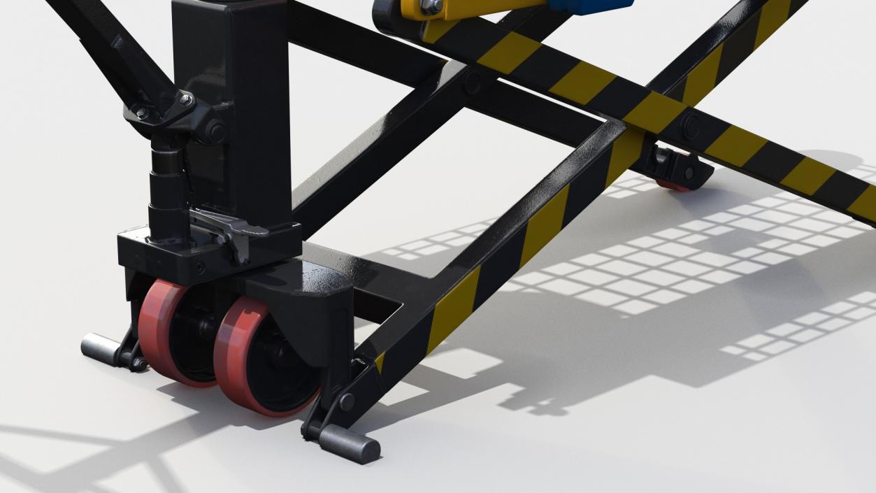 3D Scissor Pallet Truck with Plastic Tray model