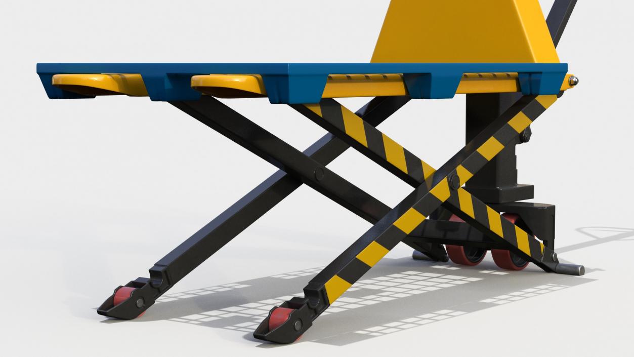 3D Scissor Pallet Truck with Plastic Tray model