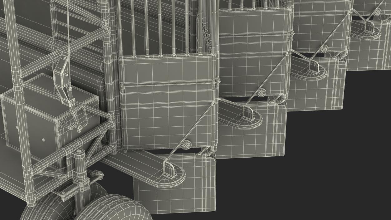 6 Horse Starting Stalls Rigged for Maya 3D model