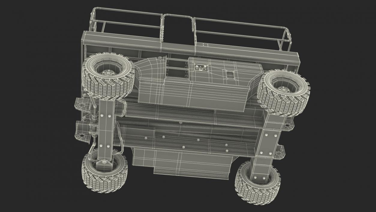 Industrial Heavy Duty Scissor Lift 3D model