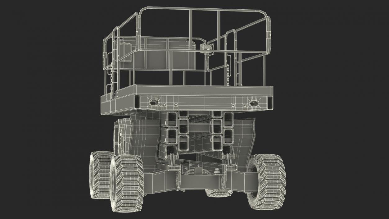 Industrial Heavy Duty Scissor Lift 3D model