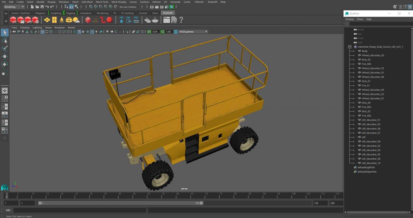 Industrial Heavy Duty Scissor Lift 3D model