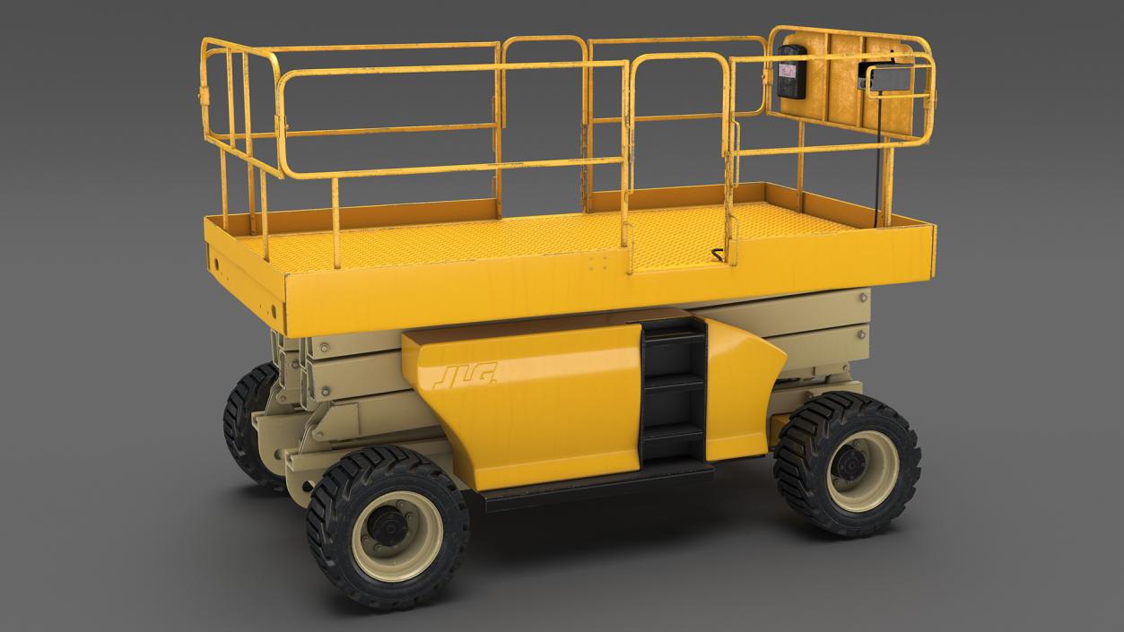 Industrial Heavy Duty Scissor Lift 3D model