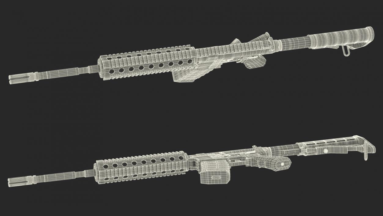 3D model AR-15 Automatic Rifle Desert Camoufleged