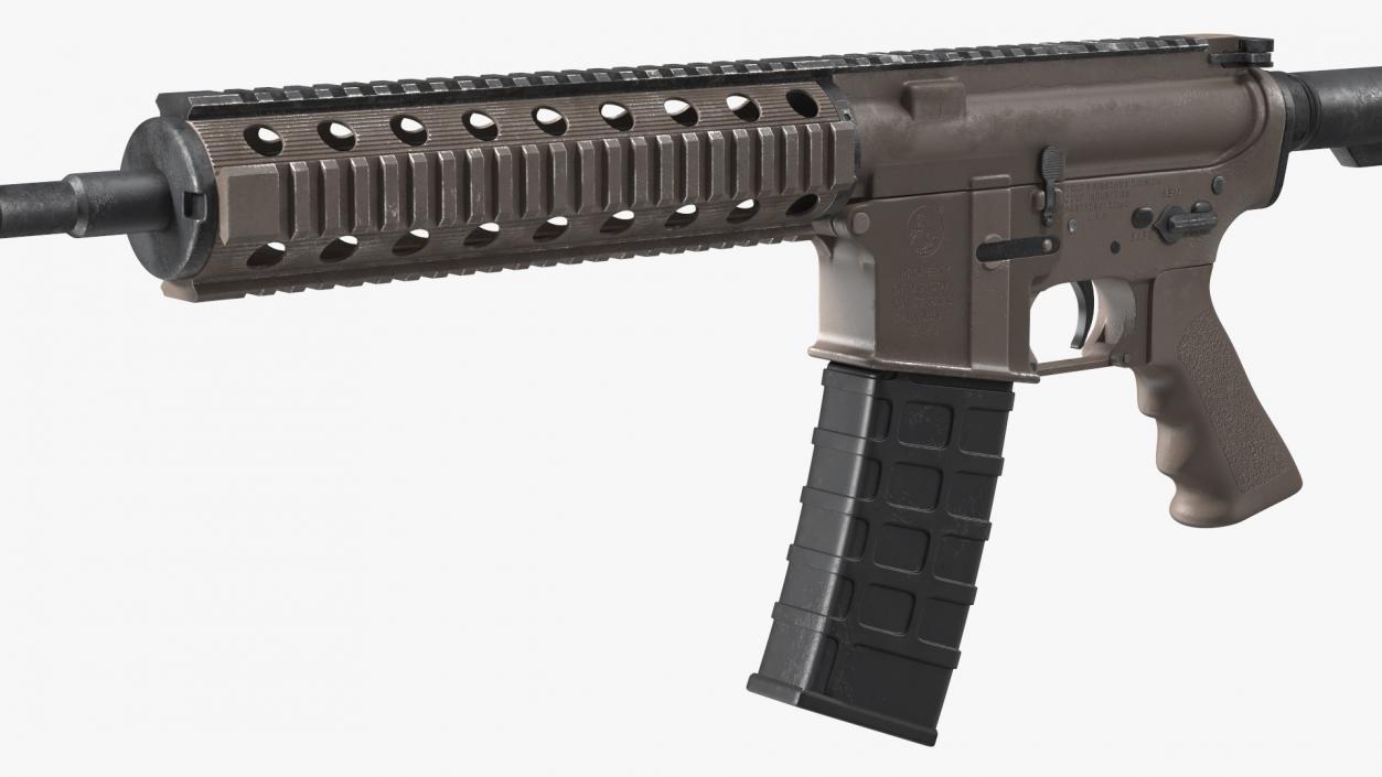 3D model AR-15 Automatic Rifle Desert Camoufleged