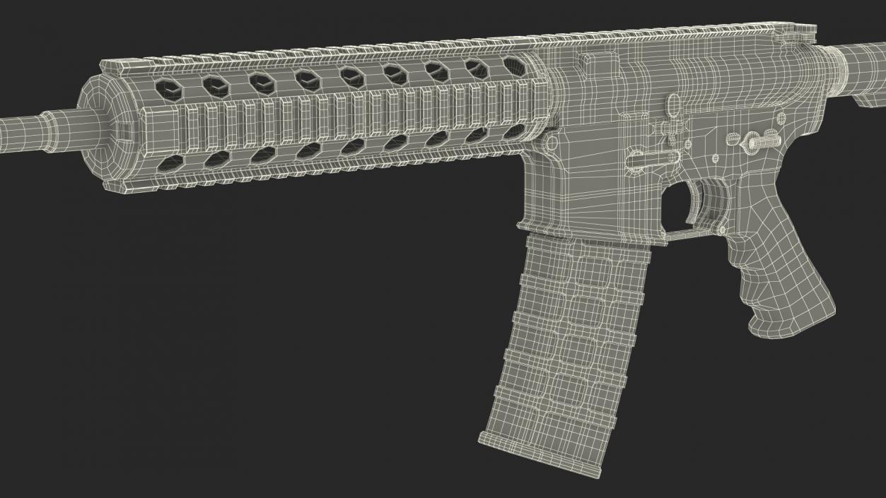 3D model AR-15 Automatic Rifle Desert Camoufleged