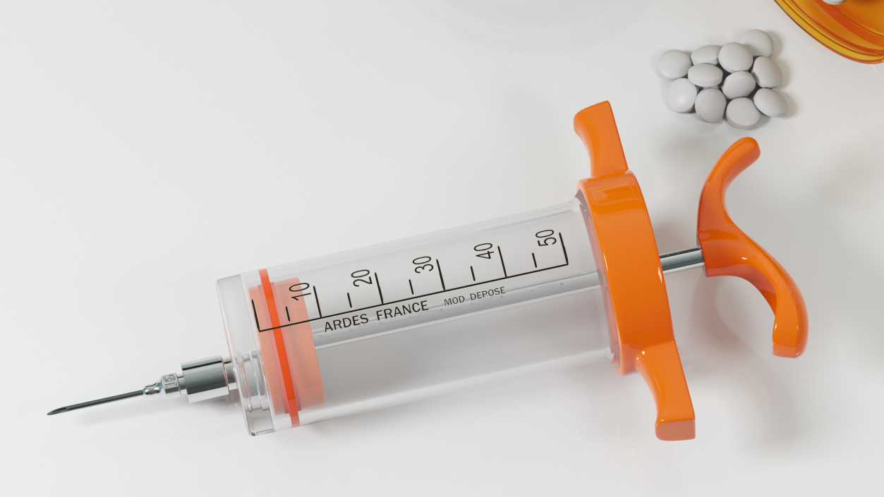 Veterinary Vaccine Syringe ARDES 50ml 3D