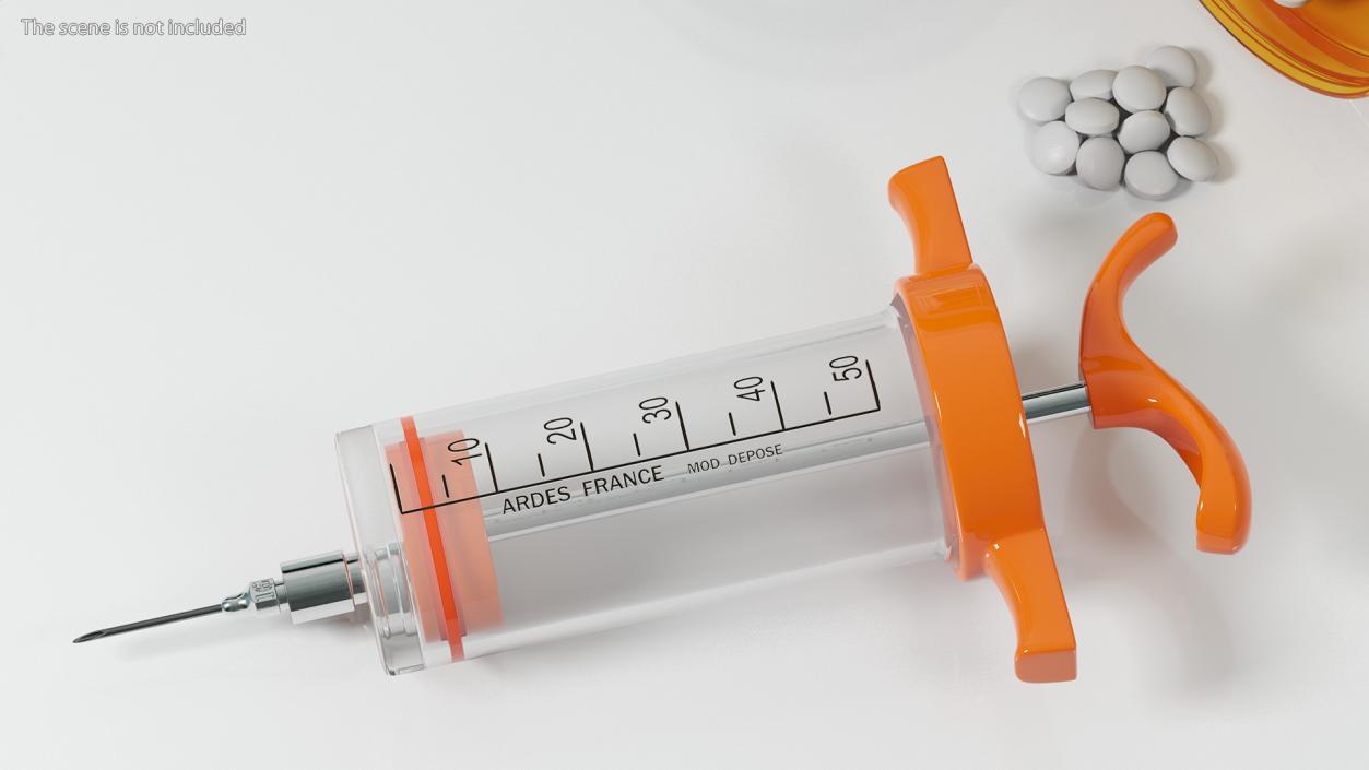 Veterinary Vaccine Syringe ARDES 50ml 3D