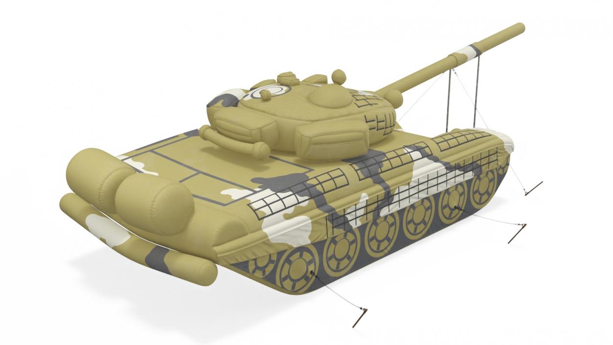 3D model Military Dummy Inflatable Tank