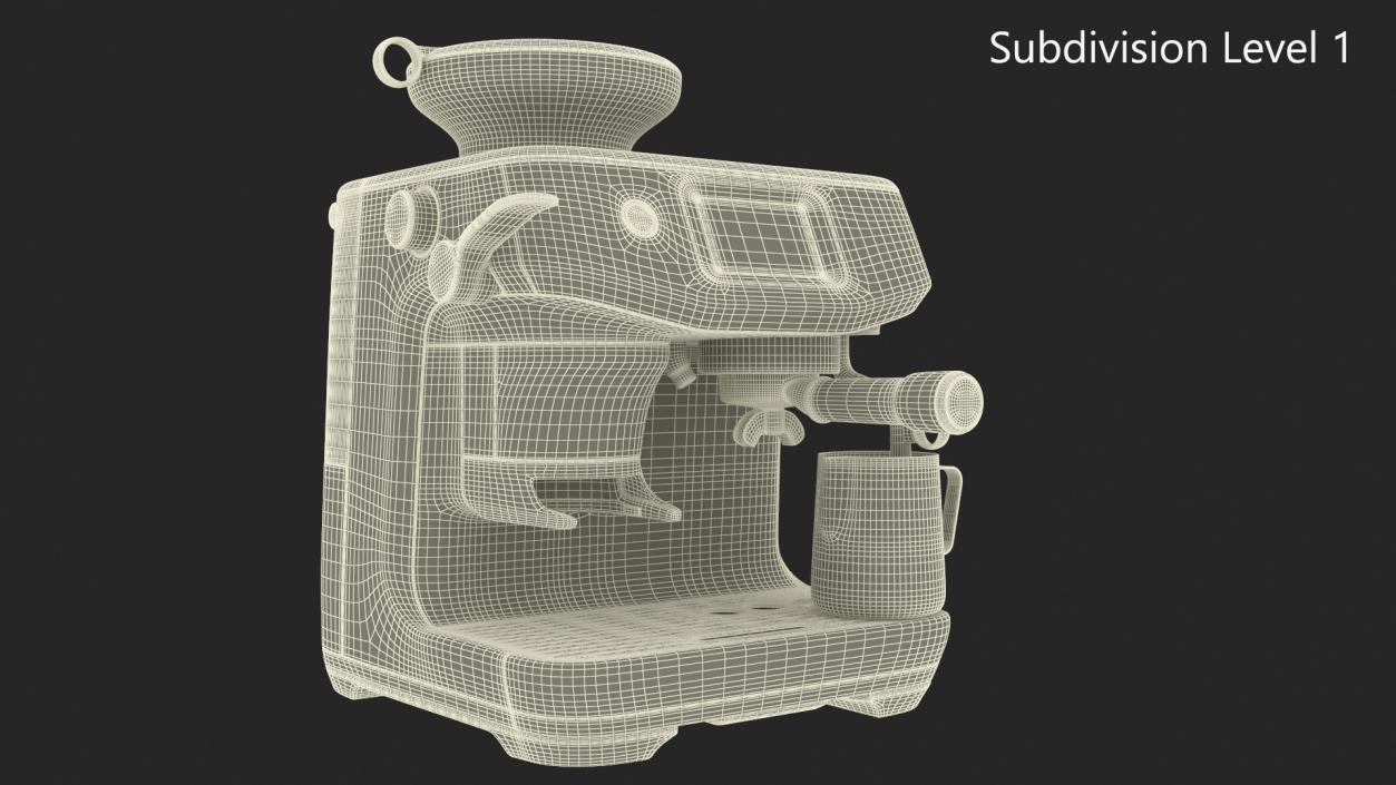 3D model Modern Espresso Machine Filled