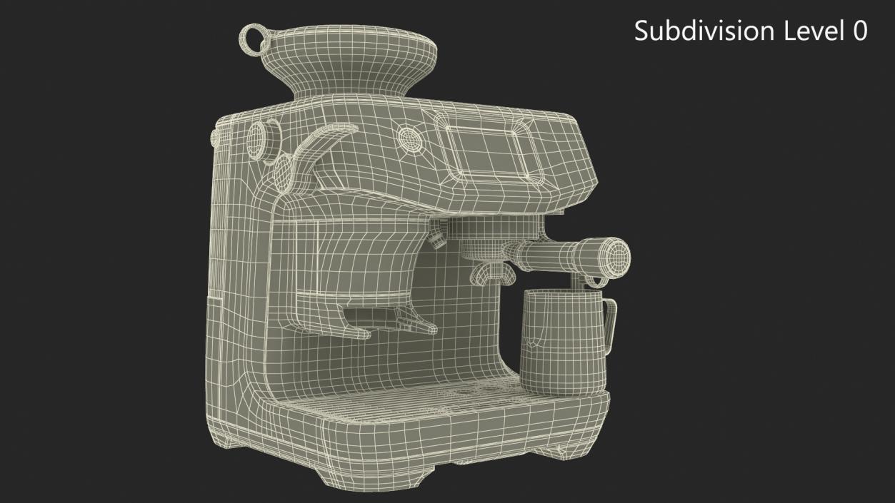 3D model Modern Espresso Machine Filled