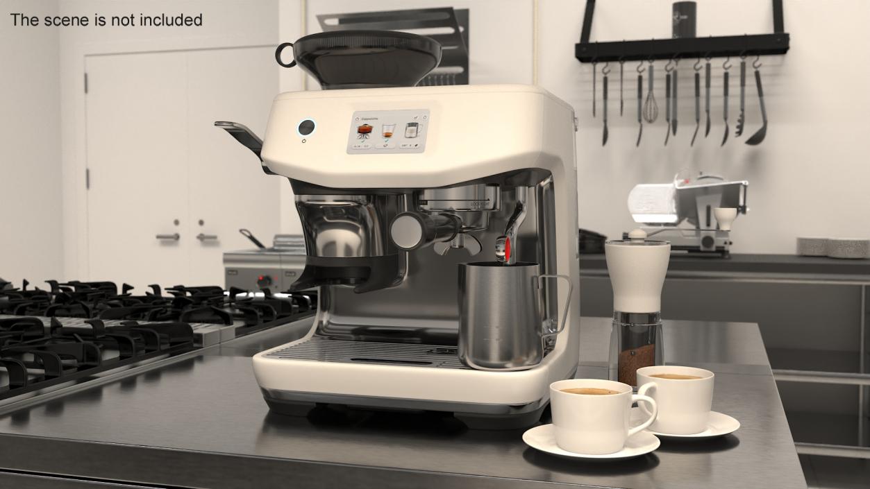 3D model Modern Espresso Machine Filled