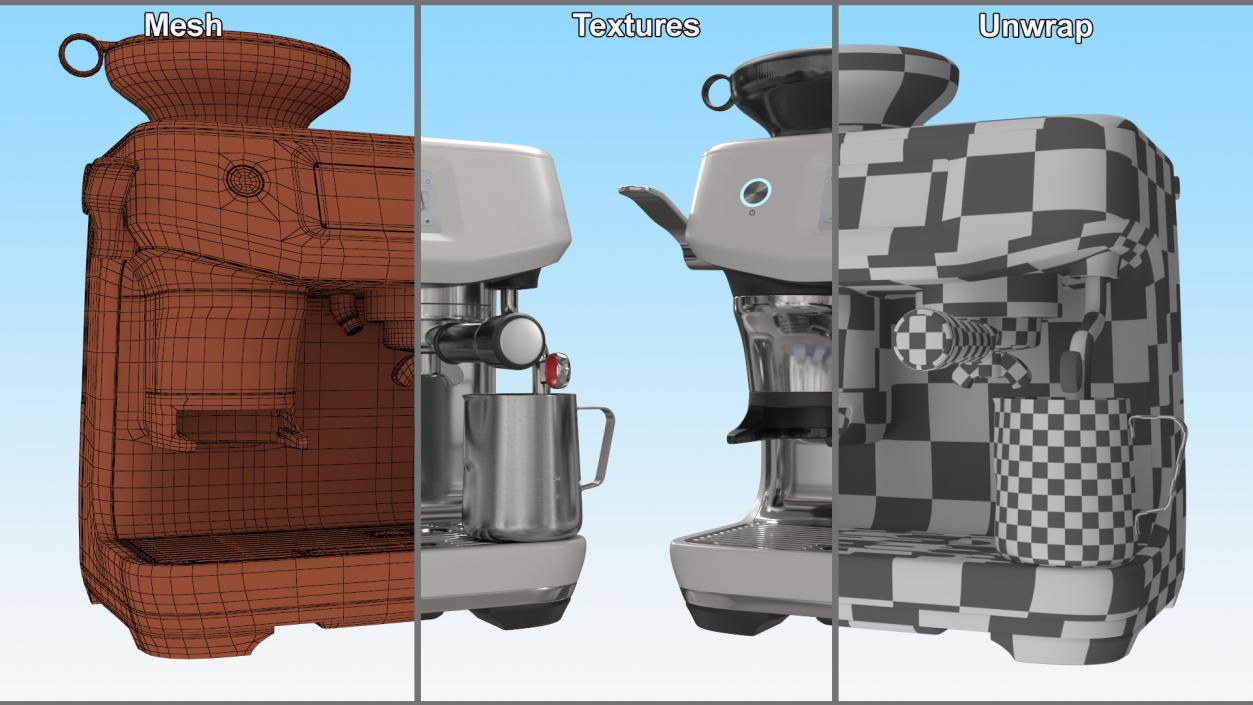 3D model Modern Espresso Machine Filled