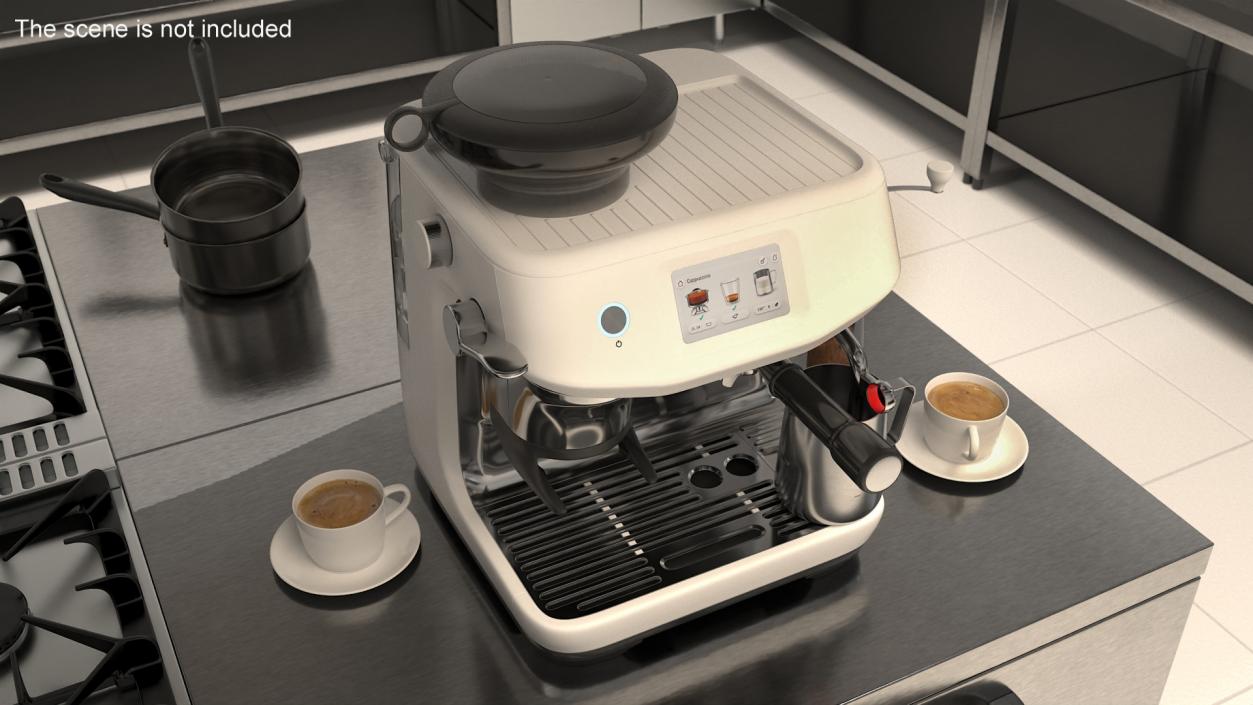 3D model Modern Espresso Machine Filled