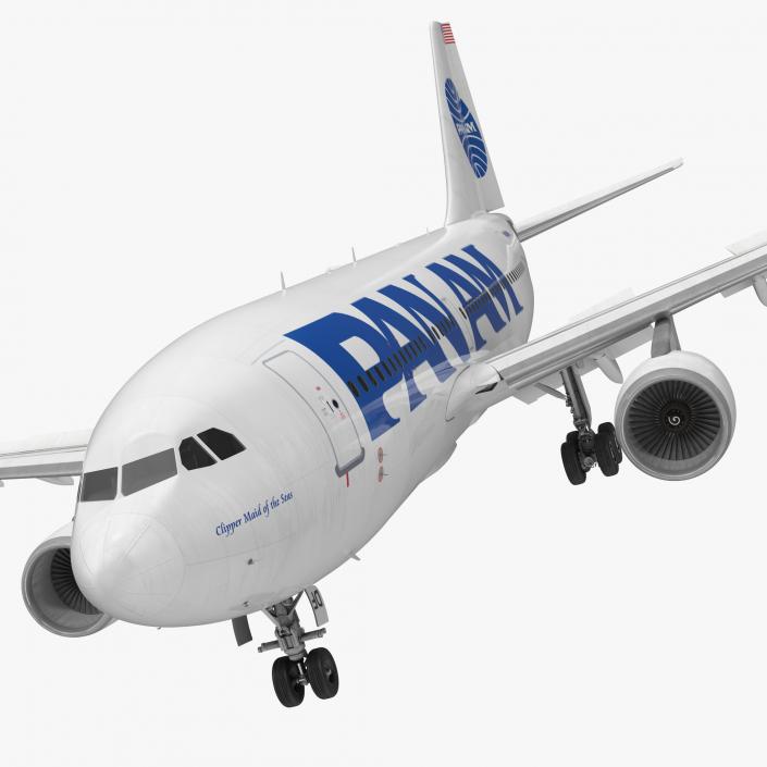 3D model Airbus A310-300 Pan American Rigged