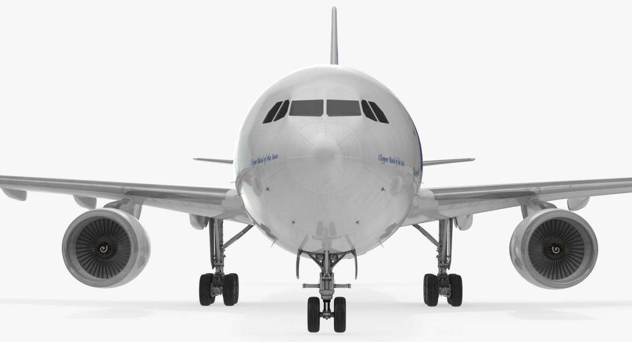 3D model Airbus A310-300 Pan American Rigged