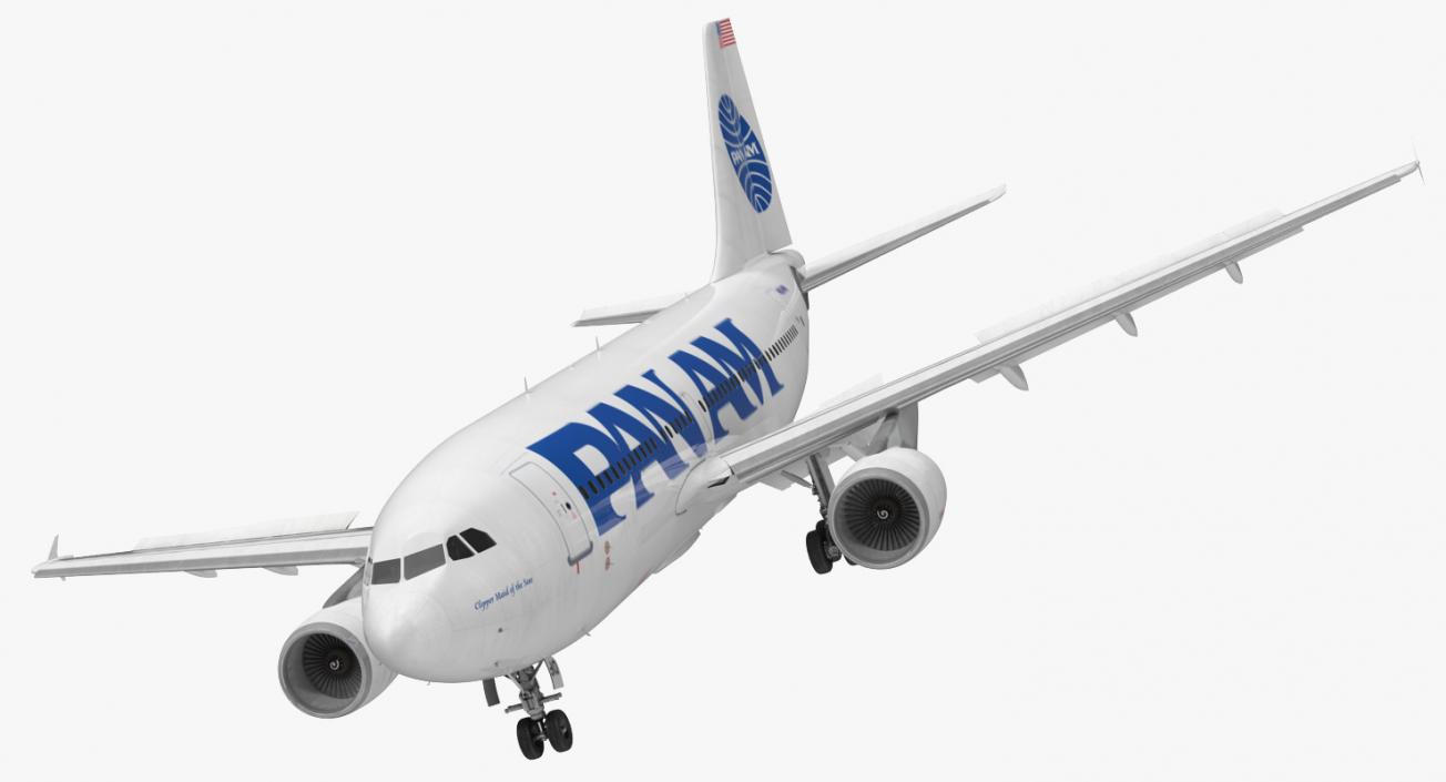 3D model Airbus A310-300 Pan American Rigged