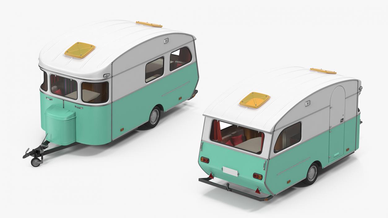 3D Rigged Caravans Collection 2 model