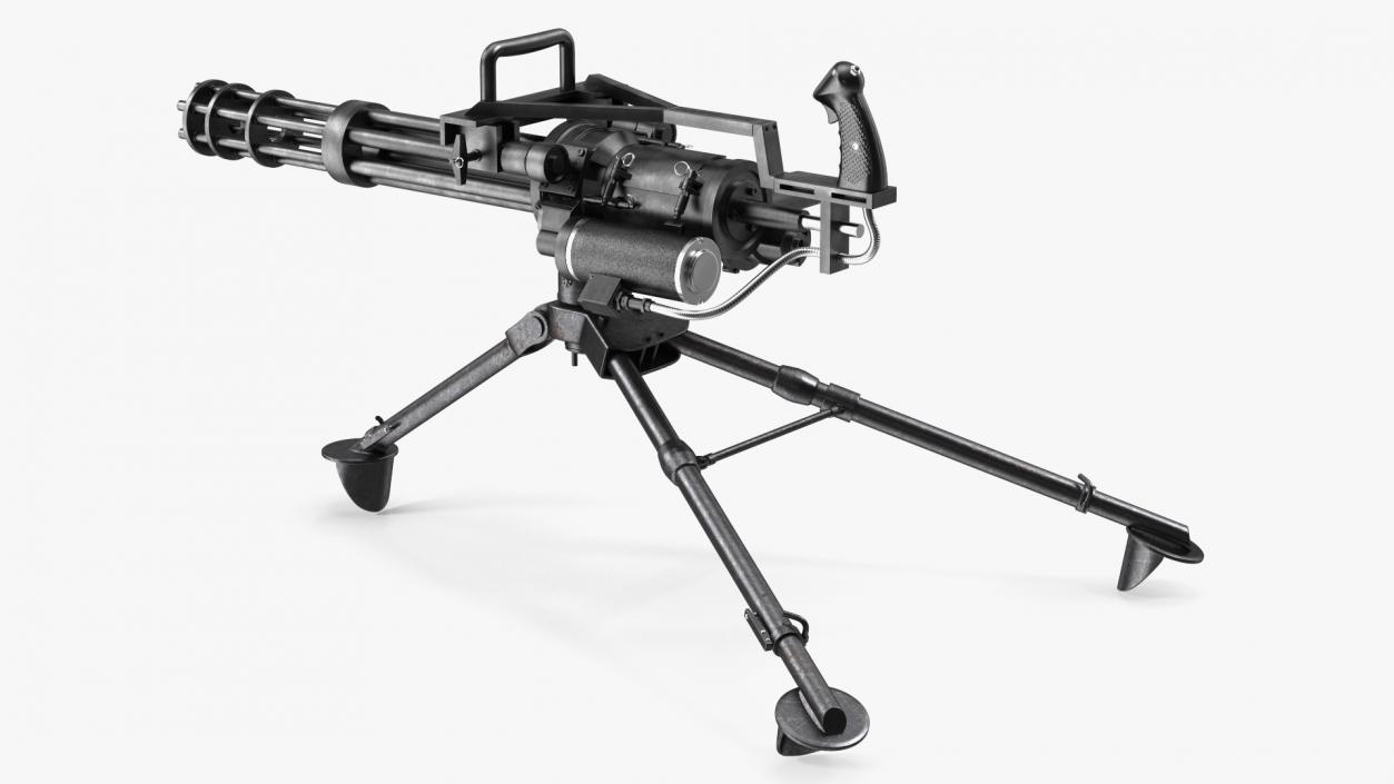 Minigun with Tripod 3D model