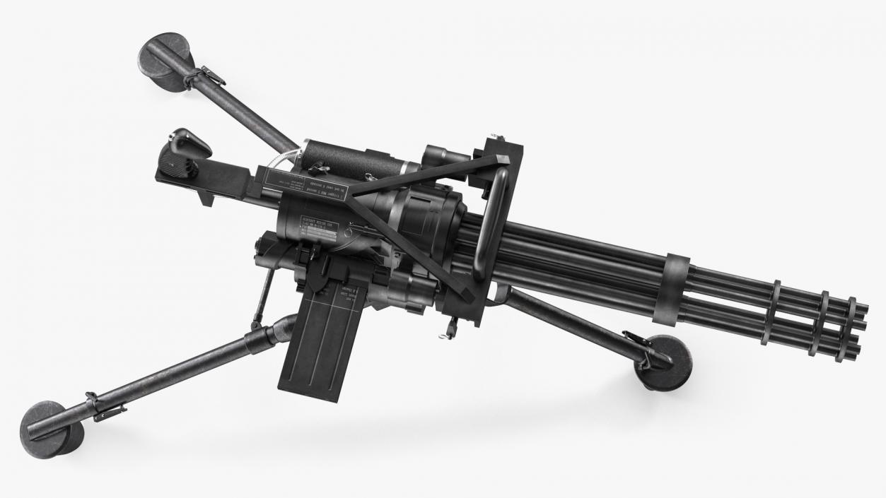 Minigun with Tripod 3D model