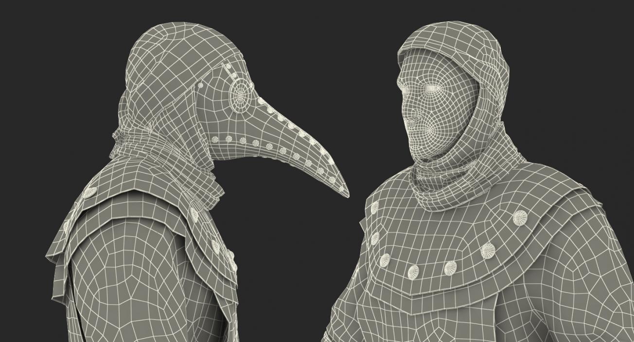 3D model Plague Doctor Rigged