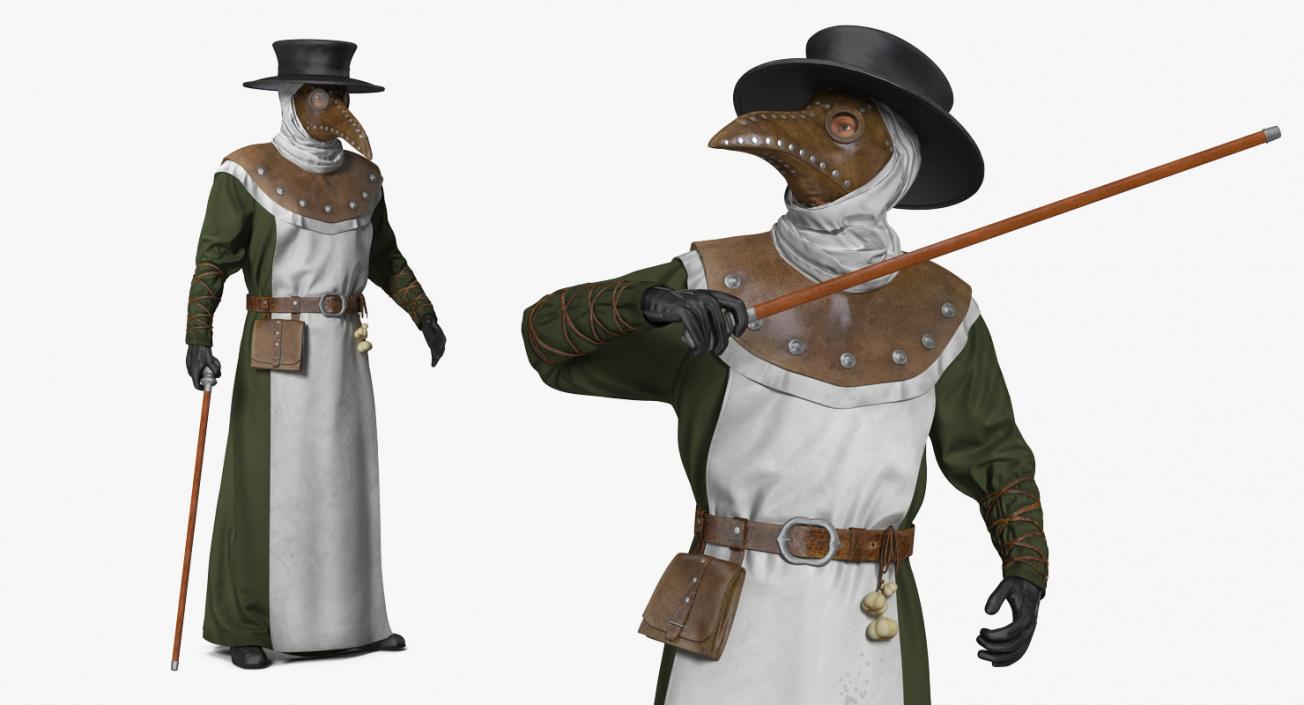 3D model Plague Doctor Rigged