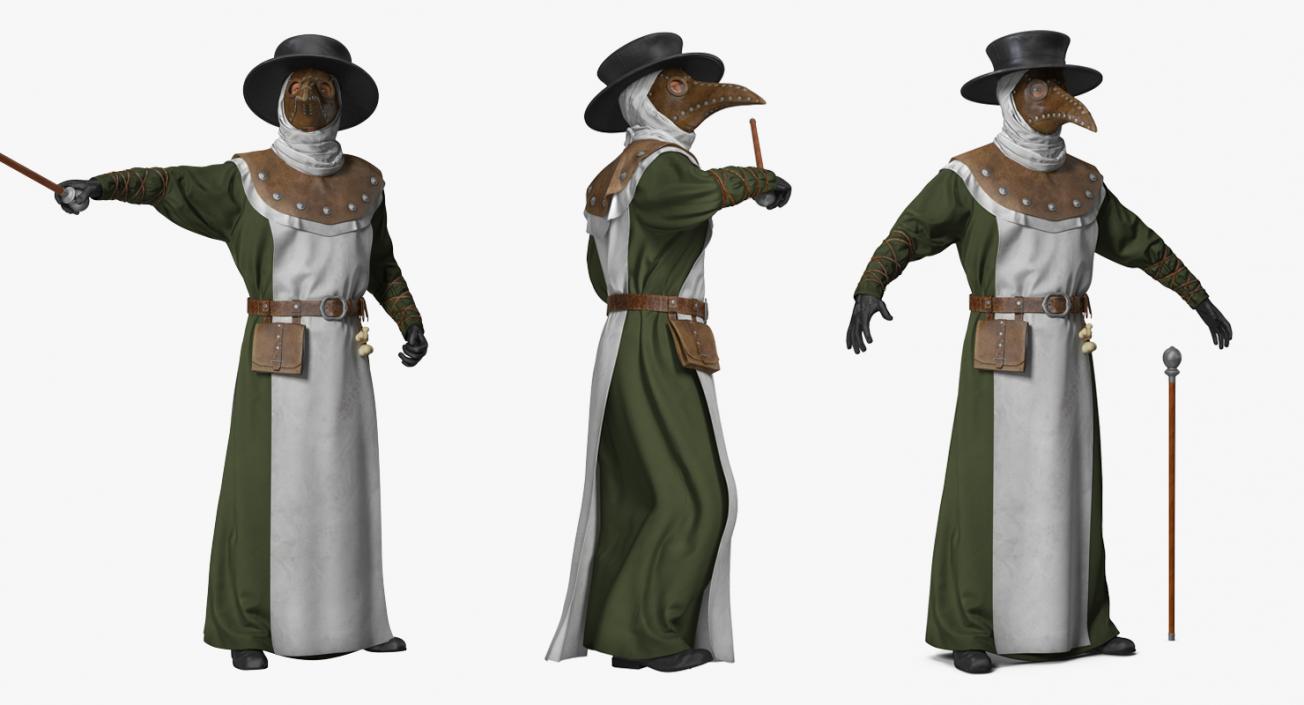 3D model Plague Doctor Rigged