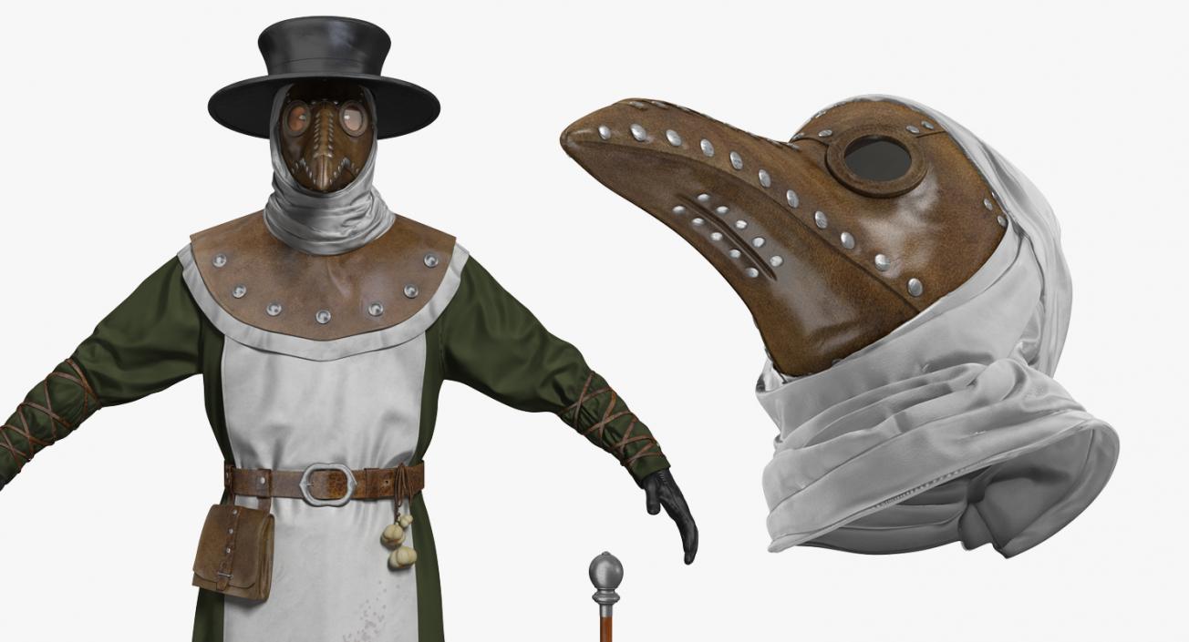 3D model Plague Doctor Rigged