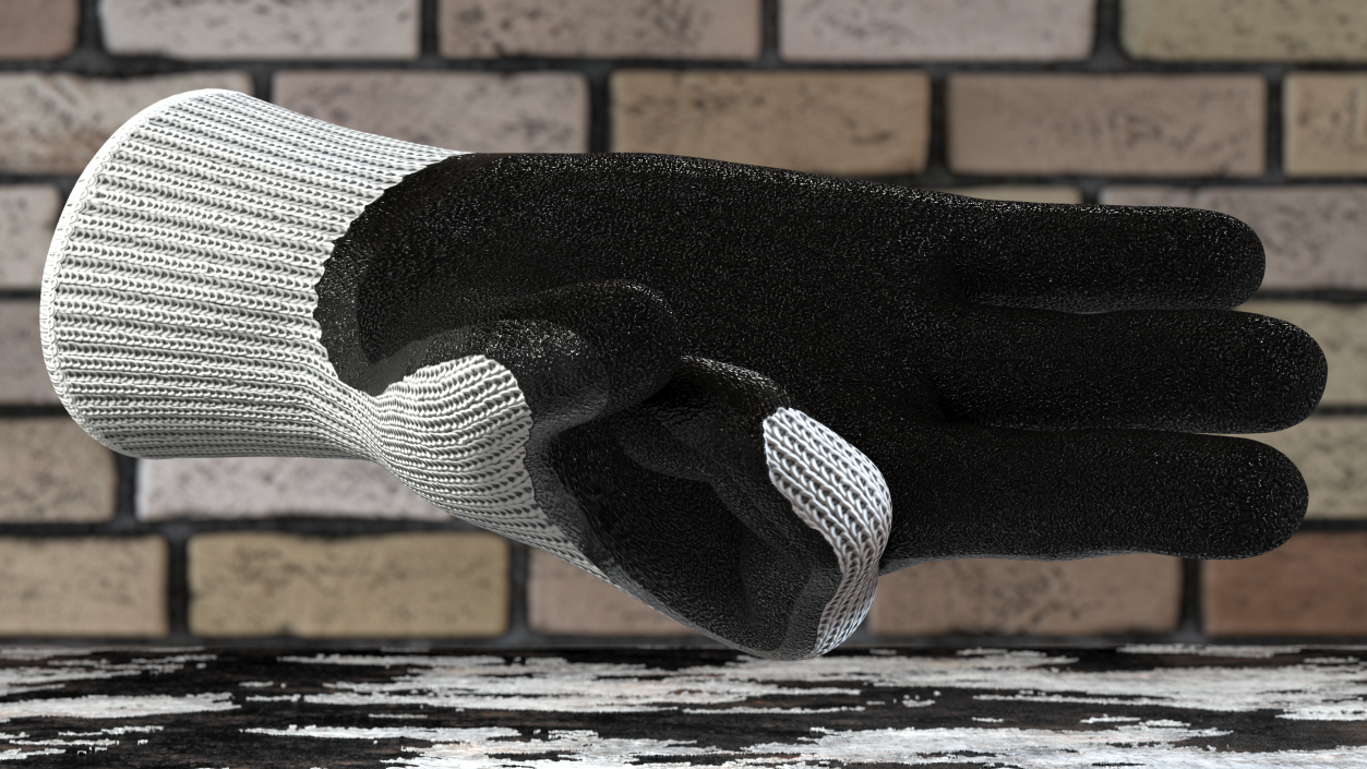 Safety Work Gloves OK Hand Gesture 3D model