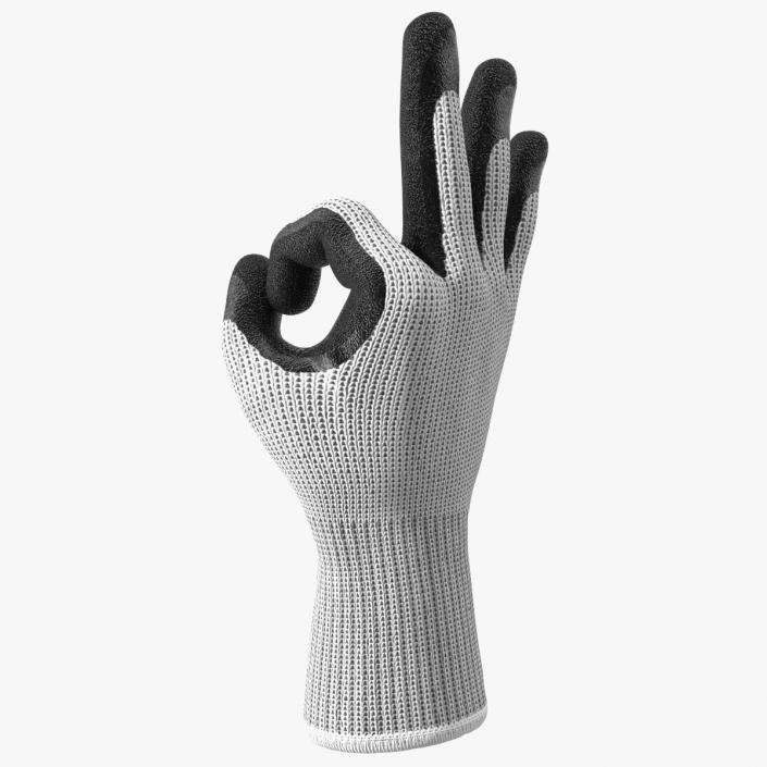 Safety Work Gloves OK Hand Gesture 3D model