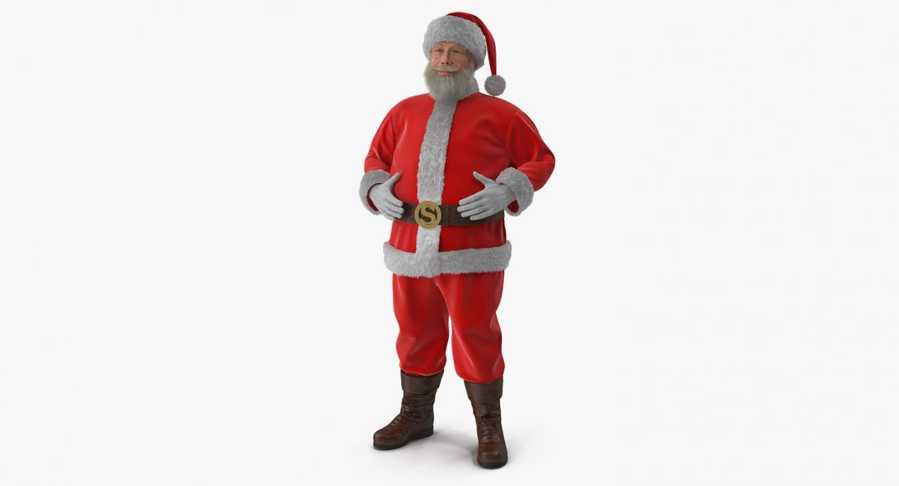 Santa Claus Standing Pose with Fur 3D model