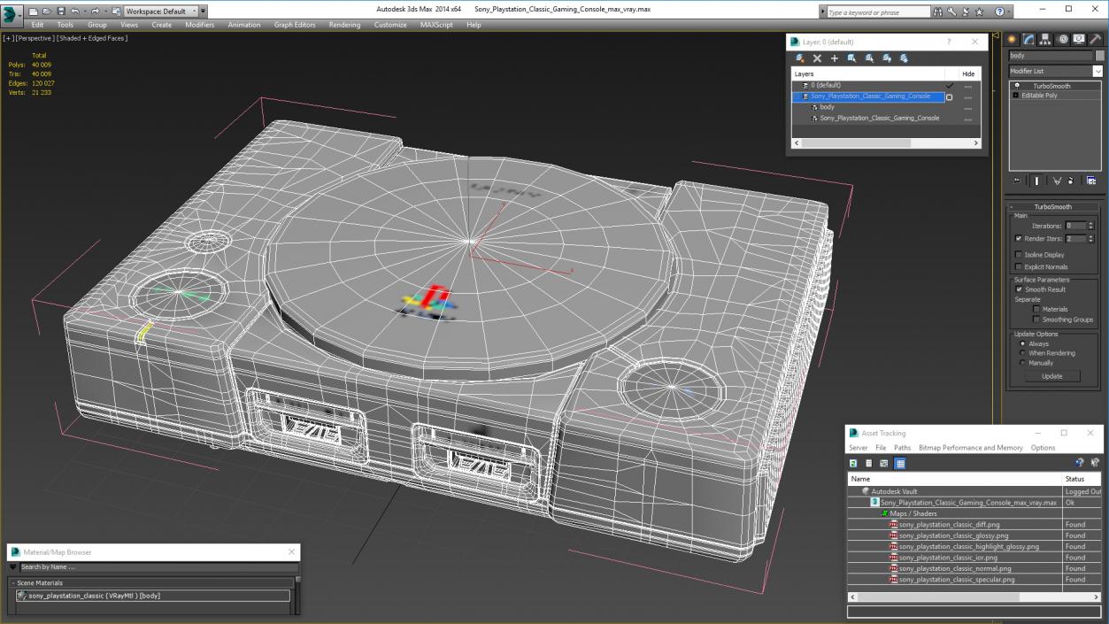 Sony Playstation Classic Gaming Console 3D model