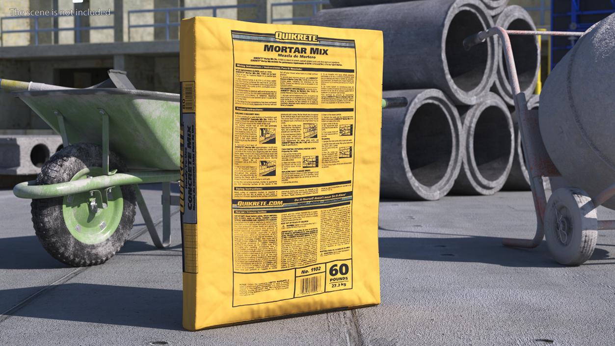 3D model Cement Package 80 Lb