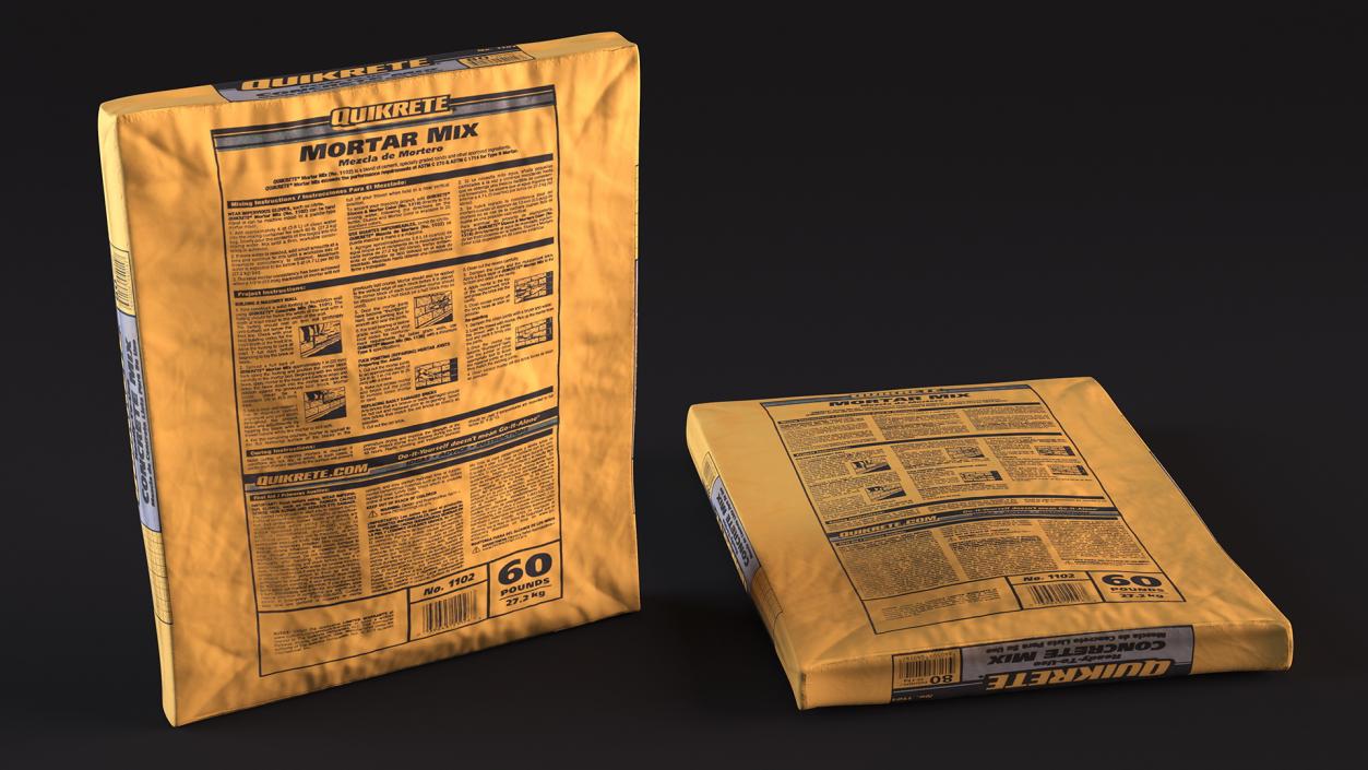 3D model Cement Package 80 Lb