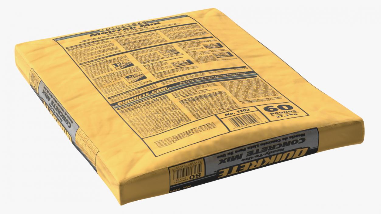 3D model Cement Package 80 Lb