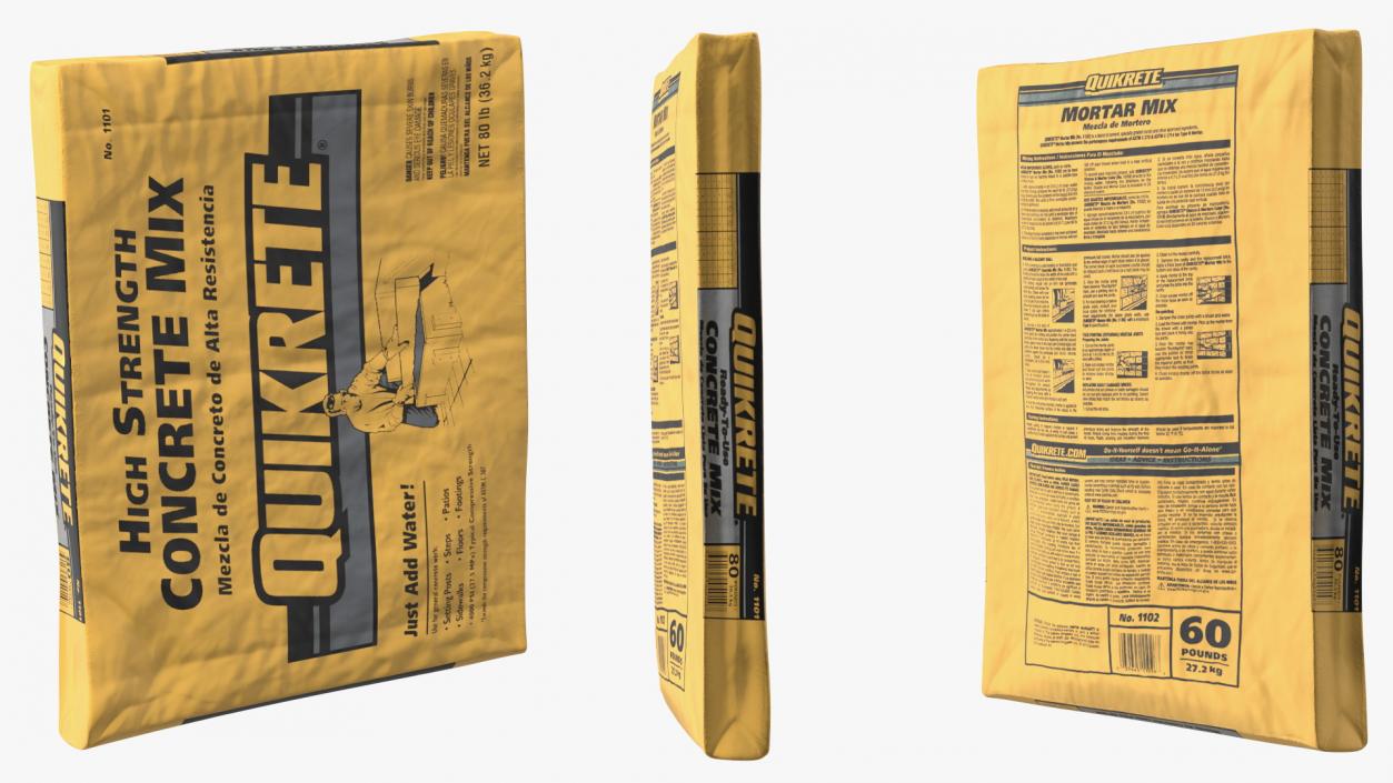 3D model Cement Package 80 Lb