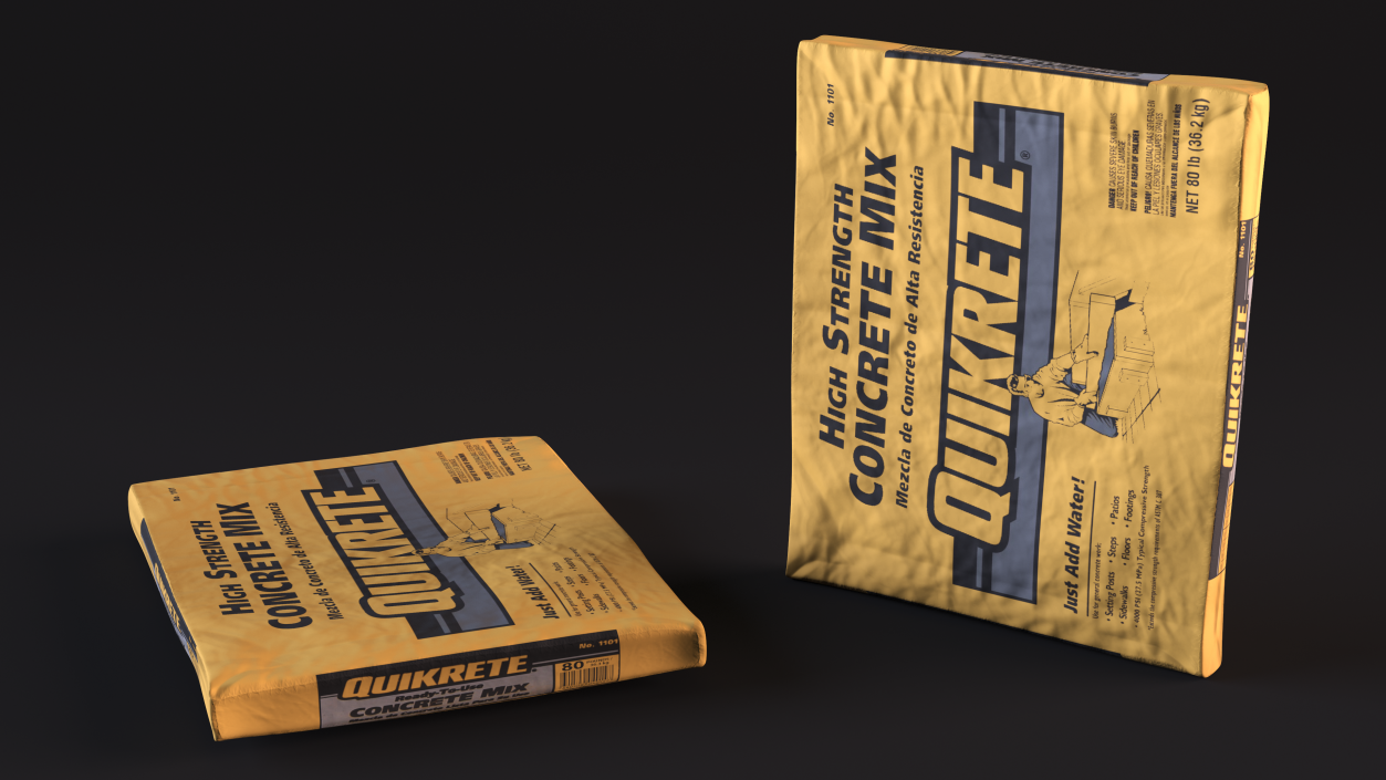 3D model Cement Package 80 Lb