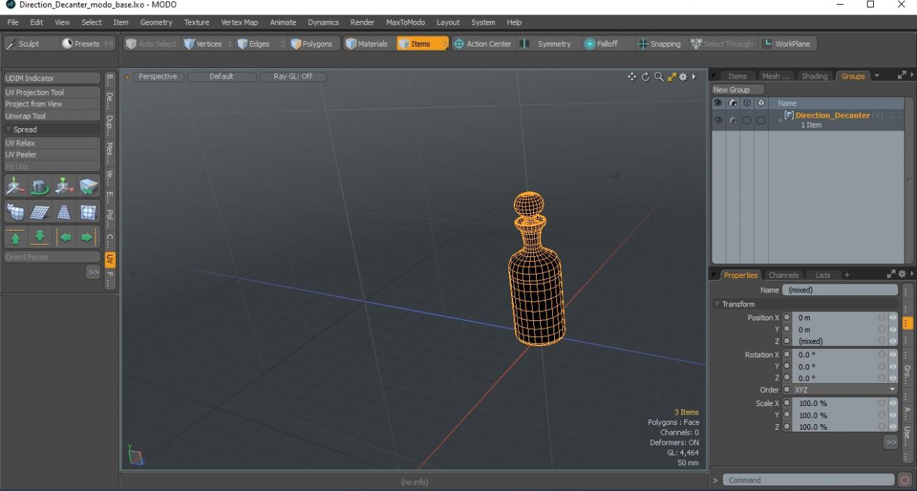 3D Direction Decanter model