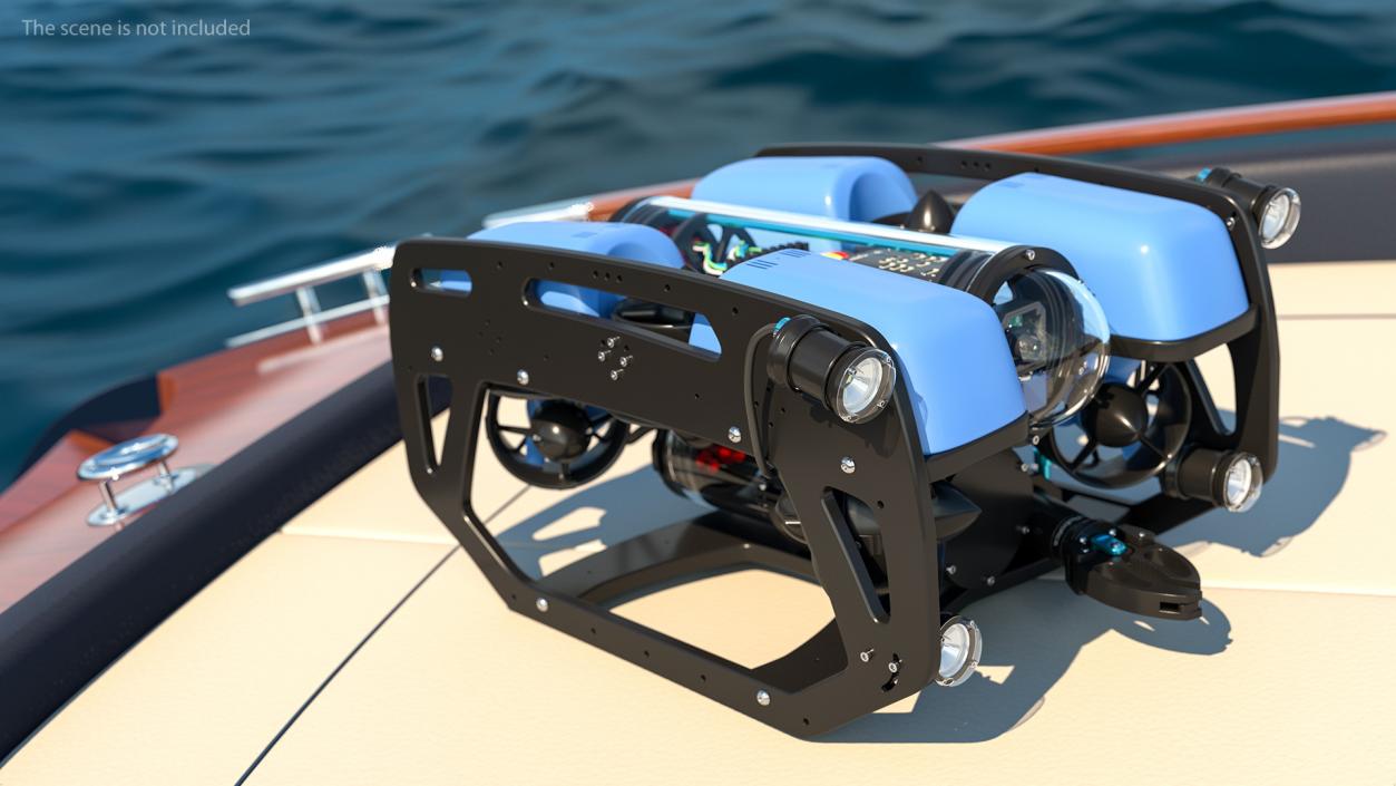 Underwater Robot BlueROV2 Rigged 3D