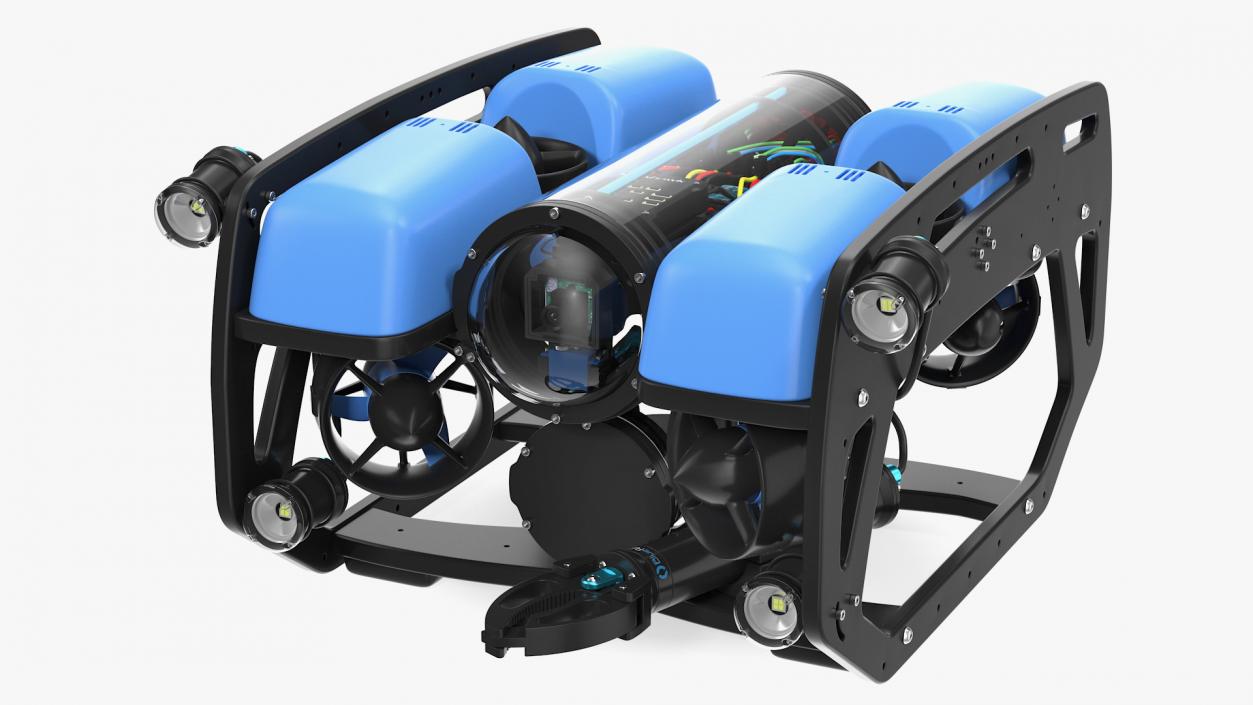 Underwater Robot BlueROV2 Rigged 3D