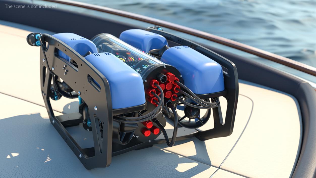 Underwater Robot BlueROV2 Rigged 3D