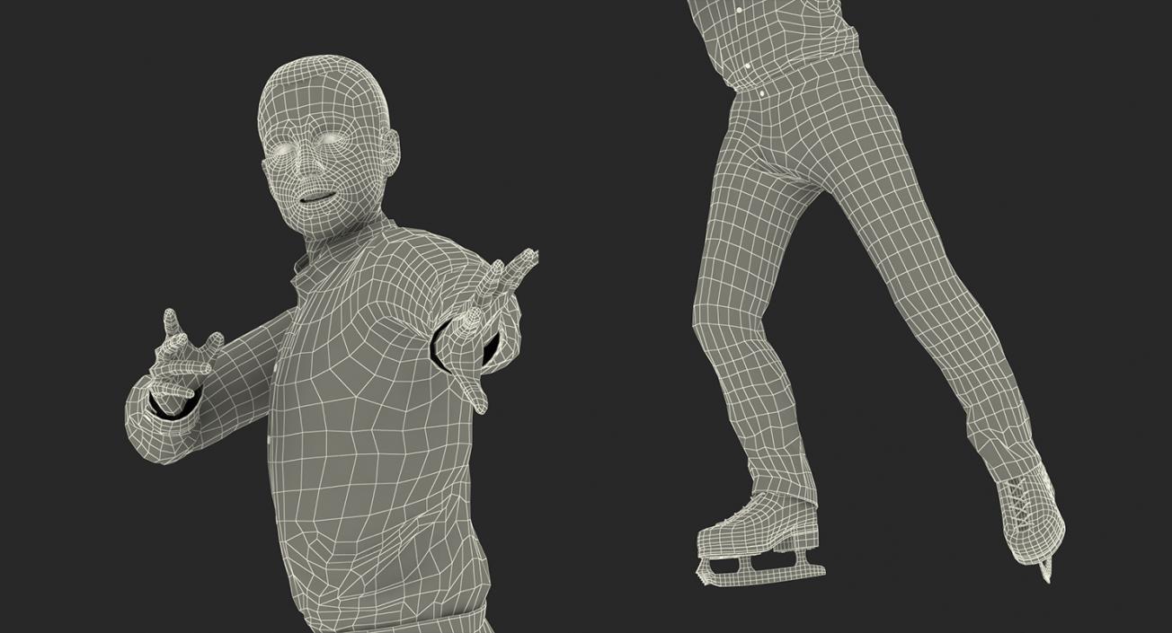 3D Male and Female Figure Skaters Collection 2 model