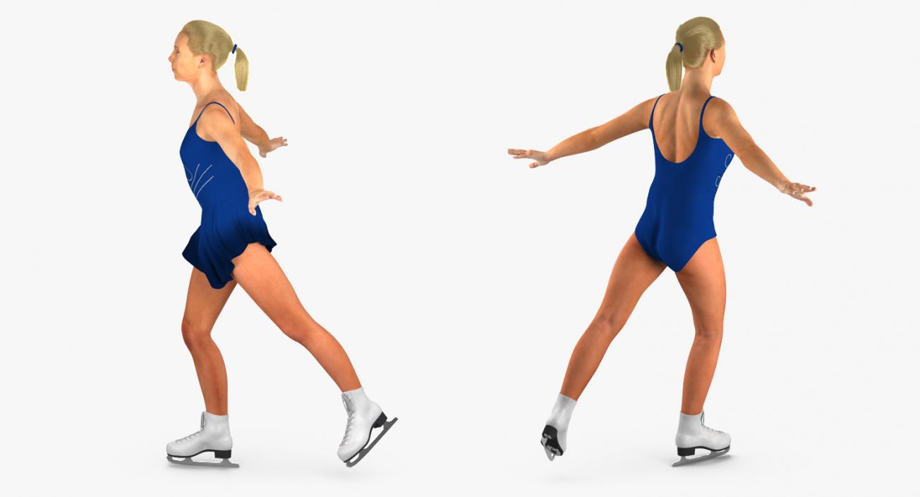 3D Male and Female Figure Skaters Collection 2 model